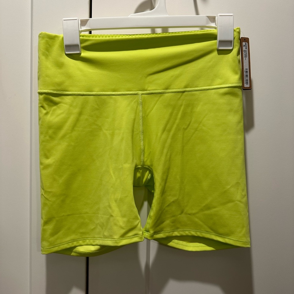 SKIMS NWT Neon Green Biker Shorts